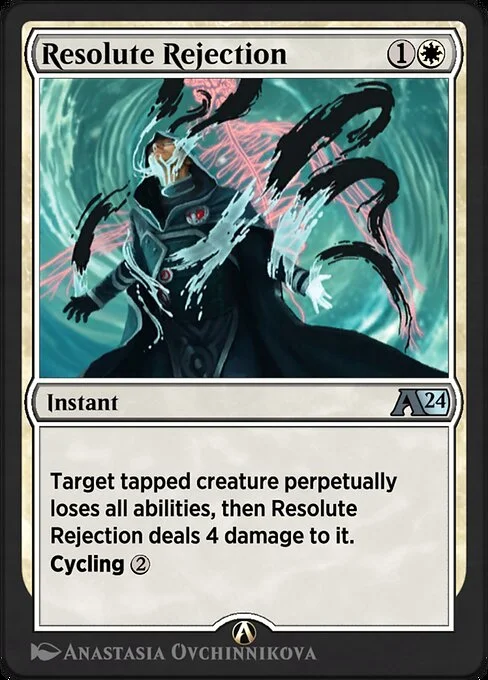Resolute Rejection, carta Magic di tipo Instant illustrata da Anastasia Ovchinnikova