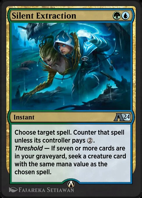 Silent Extraction, carta Magic di tipo Instant illustrata da Fajareka Setiawan