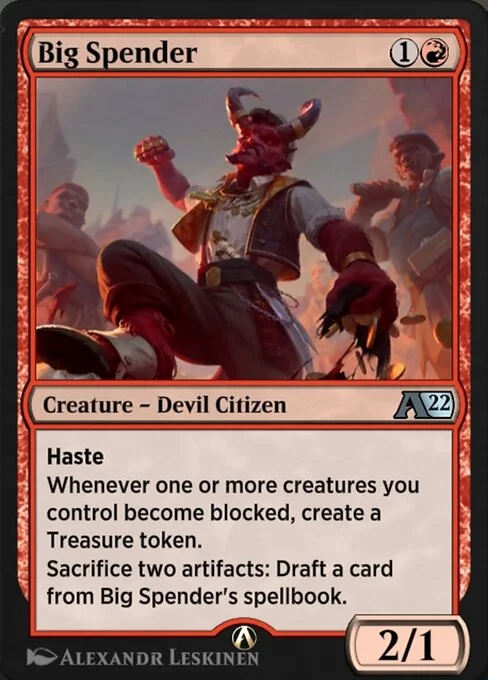 Big Spender, carta Magic di tipo Creature — Devil Citizen illustrata da Alexandr Leskinen