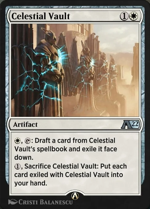 Celestial Vault, carta Magic di tipo Artifact illustrata da Cristi Balanescu