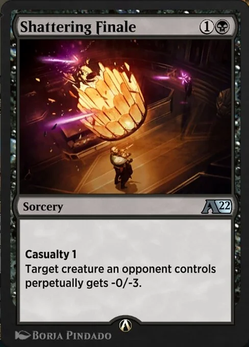 Shattering Finale, carta Magic di tipo Sorcery illustrata da Borja Pindado