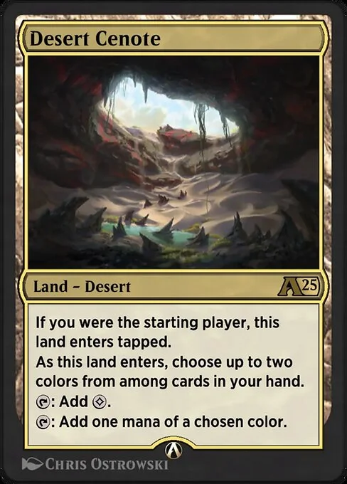Desert Cenote, carta Magic di tipo Land — Desert illustrata da Chris Ostrowski