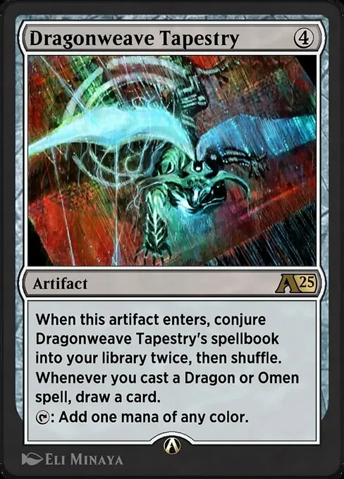 Dragonweave Tapestry, carta Magic di tipo Artifact illustrata da Eli Minaya