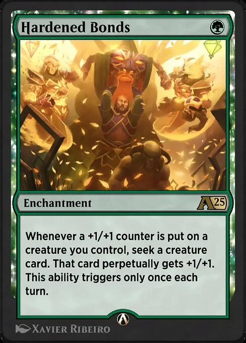 Hardened Bonds, carta Magic di tipo Enchantment illustrata da Xavier Ribeiro