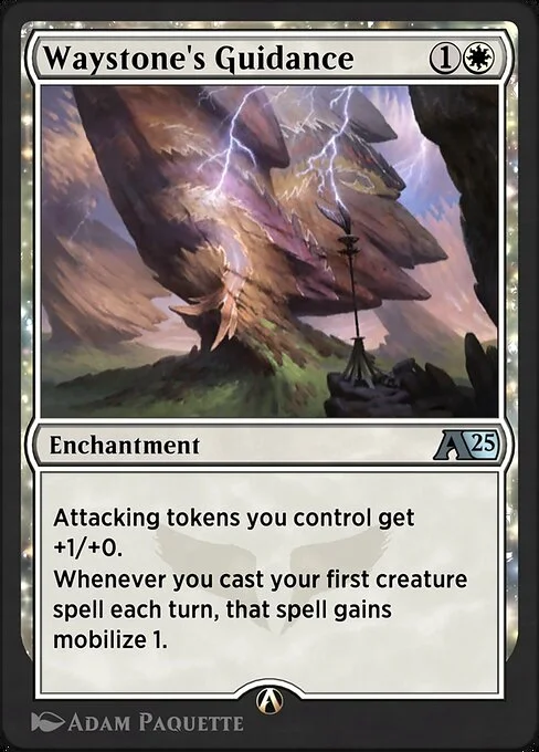 Waystone's Guidance, carta Magic di tipo Enchantment illustrata da Adam Paquette
