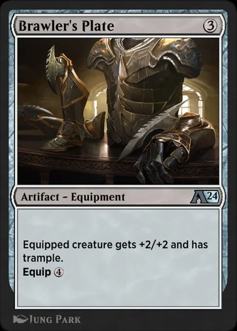 Brawler's Plate, carta Magic di tipo Artifact — Equipment illustrata da Jung Park