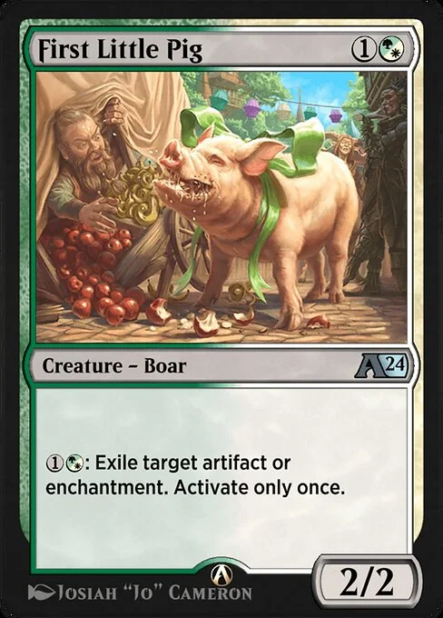 First Little Pig, carta Magic di tipo Creature — Boar illustrata da Josiah "Jo" Cameron