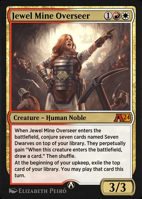 Jewel Mine Overseer, carta Magic di tipo Creature — Human Noble illustrata da Elizabeth Peiró