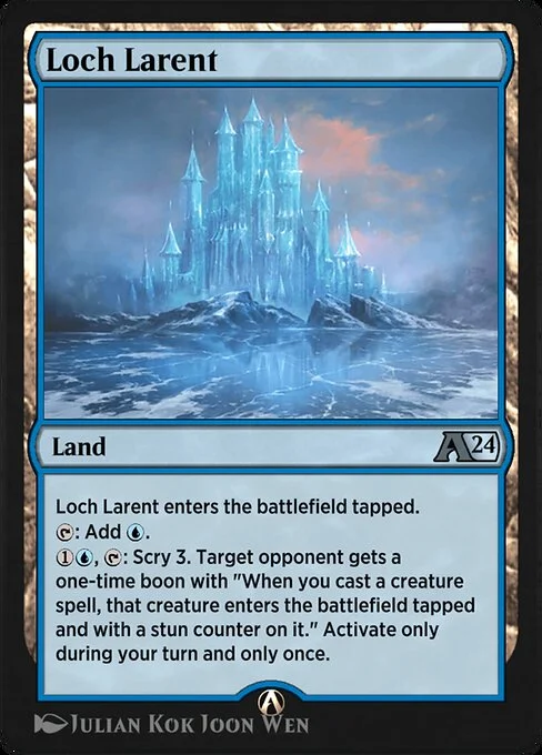 Loch Larent, carta Magic di tipo Land illustrata da Julian Kok Joon Wen