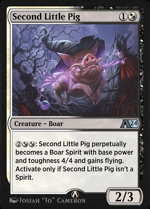 Second Little Pig, carta Magic di tipo Creature — Boar illustrata da Josiah "Jo" Cameron
