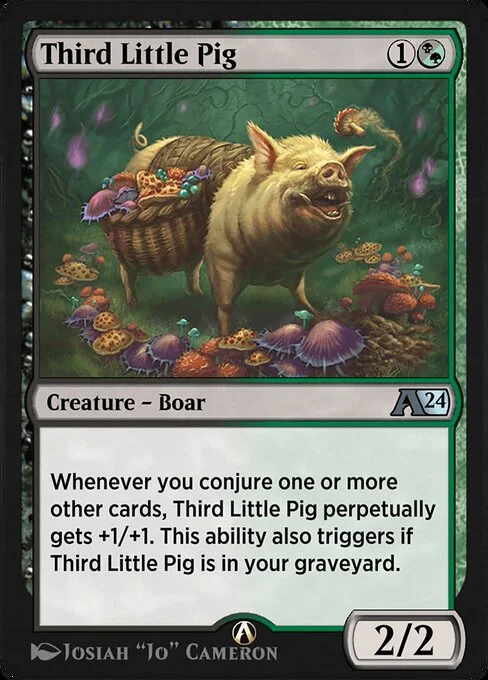 Third Little Pig, carta Magic di tipo Creature — Boar illustrata da Josiah "Jo" Cameron