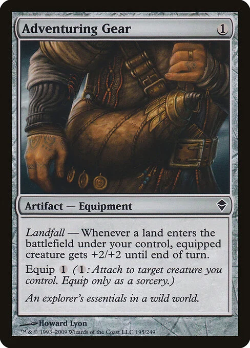 Adventuring Gear, carta Magic di tipo Artifact — Equipment illustrata da Howard Lyon