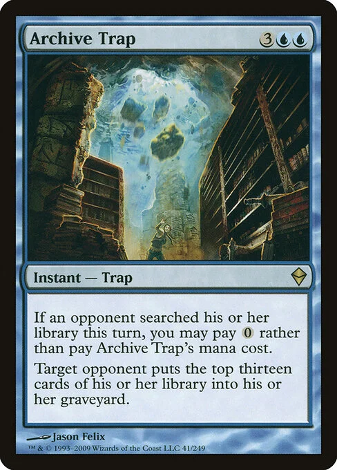 Archive Trap, carta Magic di tipo Instant — Trap illustrata da Jason Felix