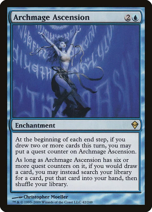 Archmage Ascension, carta Magic di tipo Enchantment illustrata da Christopher Moeller