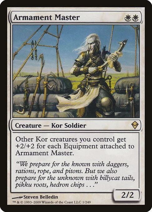 Armament Master, carta Magic di tipo Creature — Kor Soldier illustrata da Steven Belledin