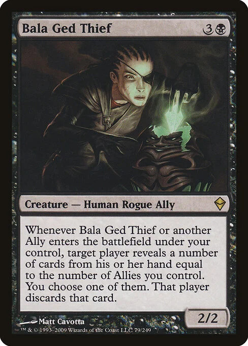 Bala Ged Thief, carta Magic di tipo Creature — Human Rogue Ally illustrata da Matt Cavotta