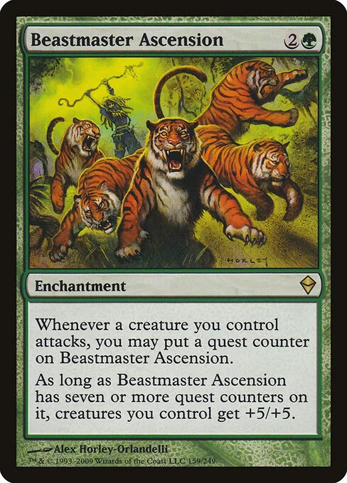 Beastmaster Ascension, carta Magic di tipo Enchantment illustrata da Alex Horley-Orlandelli