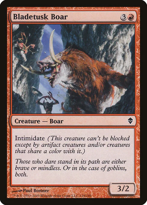 Bladetusk Boar, carta Magic di tipo Creature — Boar illustrata da Paul Bonner