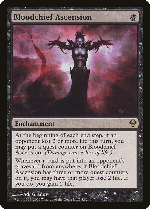 Bloodchief Ascension, carta Magic di tipo Enchantment illustrata da Adi Granov