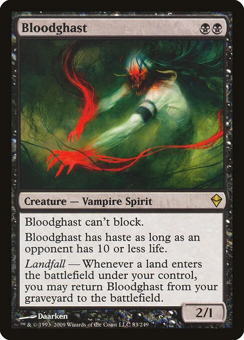Bloodghast, carta Magic di tipo Creature — Vampire Spirit illustrata da Daarken