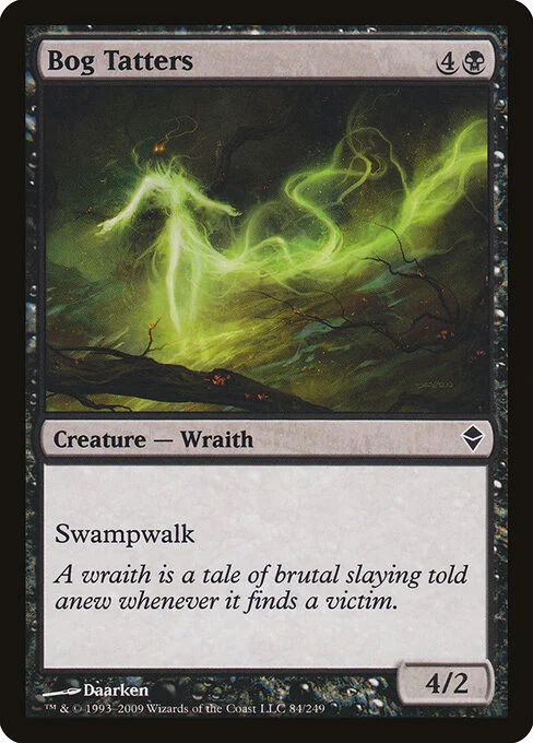 Bog Tatters, carta Magic di tipo Creature — Wraith illustrata da Daarken