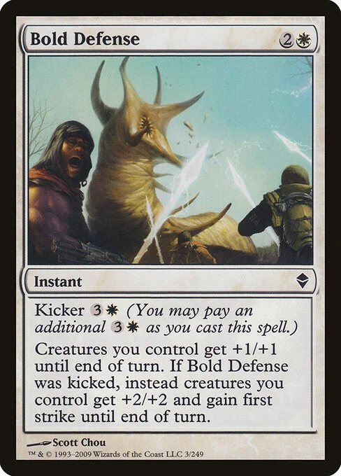 Bold Defense, carta Magic di tipo Instant illustrata da Scott Chou