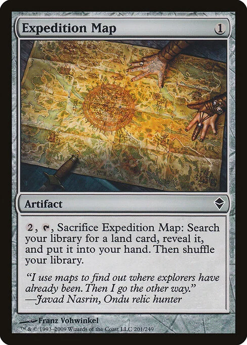 Expedition Map, carta Magic di tipo Artifact illustrata da Franz Vohwinkel