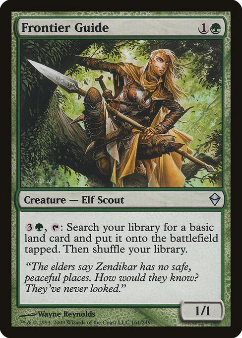 Frontier Guide, carta Magic di tipo Creature — Elf Scout illustrata da Wayne Reynolds