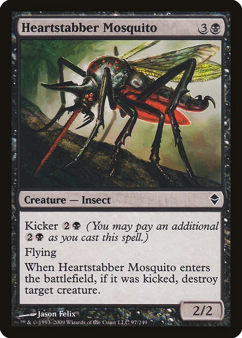 Heartstabber Mosquito, carta Magic di tipo Creature — Insect illustrata da Jason Felix