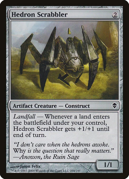 Hedron Scrabbler, carta Magic di tipo Artifact Creature — Construct illustrata da Jason Felix