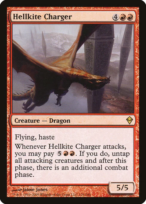 Hellkite Charger, carta Magic di tipo Creature — Dragon illustrata da Jaime Jones