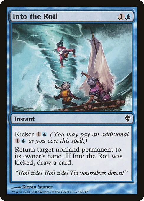 Into the Roil, carta Magic di tipo Instant illustrata da Kieran Yanner