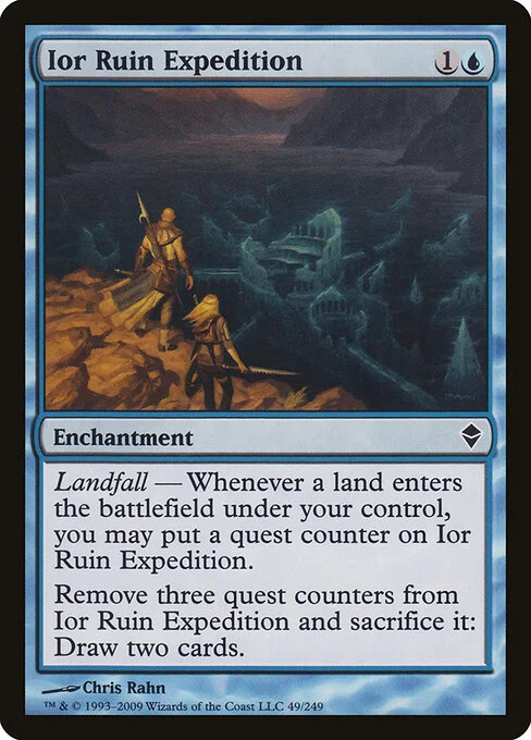 Ior Ruin Expedition, carta Magic di tipo Enchantment illustrata da Chris Rahn