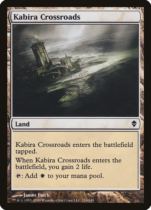 Kabira Crossroads, carta Magic di tipo Land illustrata da James Paick