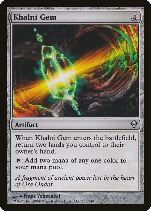Khalni Gem, carta Magic di tipo Artifact illustrata da Franz Vohwinkel