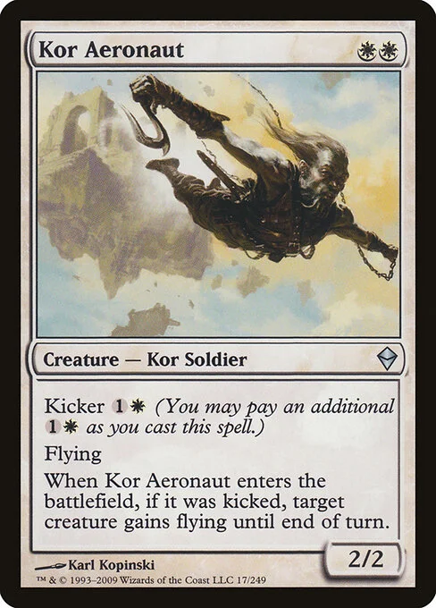 Kor Aeronaut, carta Magic di tipo Creature — Kor Soldier illustrata da Karl Kopinski