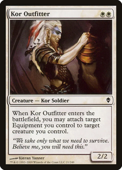 Kor Outfitter, carta Magic di tipo Creature — Kor Soldier illustrata da Kieran Yanner