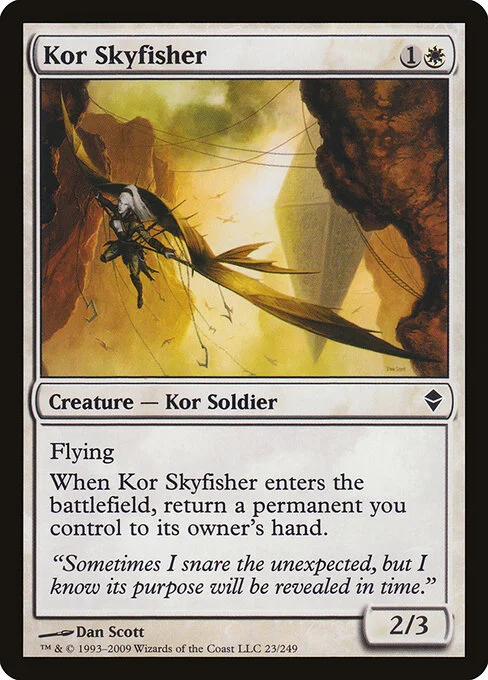 Kor Skyfisher, carta Magic di tipo Creature — Kor Soldier illustrata da Dan Murayama Scott