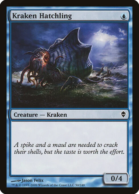 Kraken Hatchling, carta Magic di tipo Creature — Kraken illustrata da Jason Felix