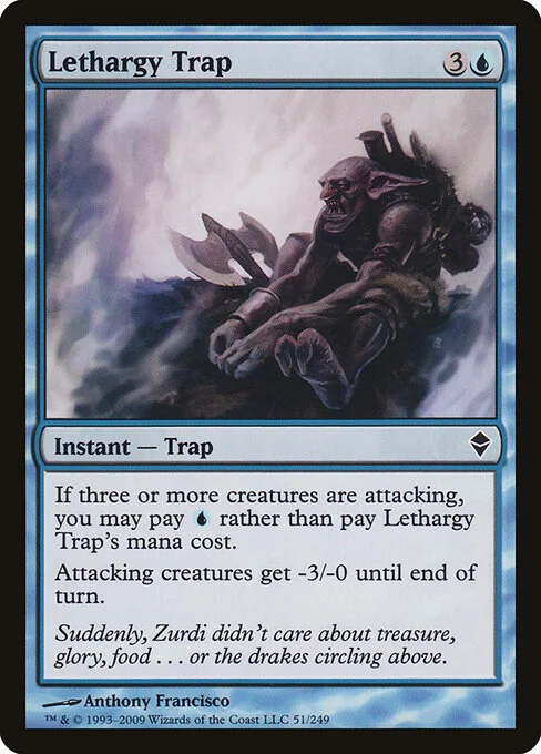 Lethargy Trap, carta Magic di tipo Instant — Trap illustrata da Anthony Francisco
