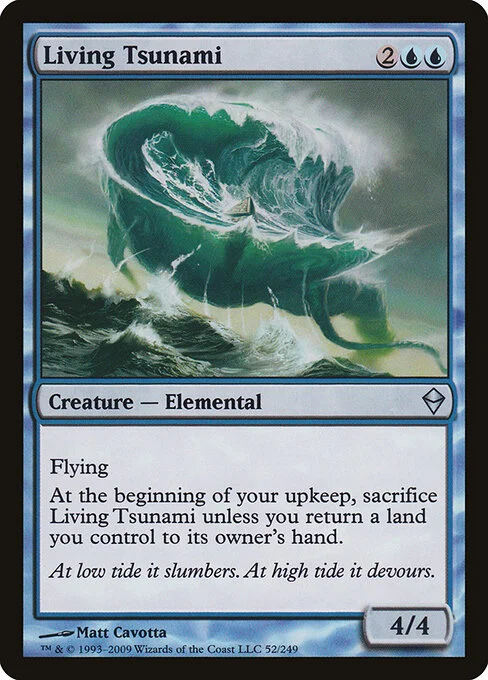Living Tsunami, carta Magic di tipo Creature — Elemental illustrata da Matt Cavotta