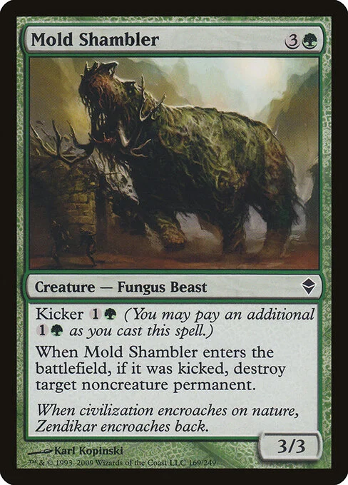 Mold Shambler, carta Magic di tipo Creature — Fungus Beast illustrata da Karl Kopinski