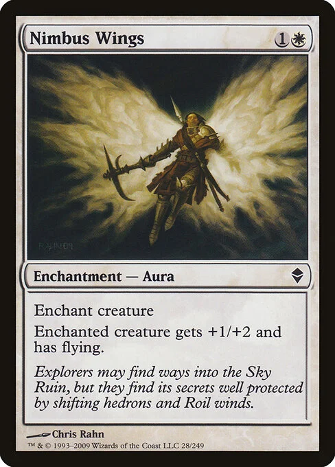 Nimbus Wings, carta Magic di tipo Enchantment — Aura illustrata da Chris Rahn