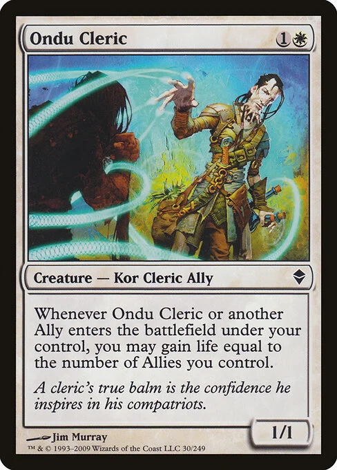 Ondu Cleric, carta Magic di tipo Creature — Kor Cleric Ally illustrata da Jim Murray