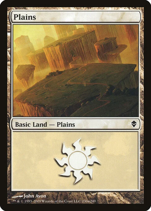 Plains, carta Magic di tipo Basic Land — Plains illustrata da John Avon