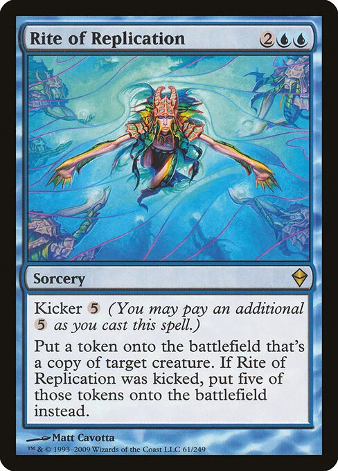 Rite of Replication, carta Magic di tipo Sorcery illustrata da Matt Cavotta
