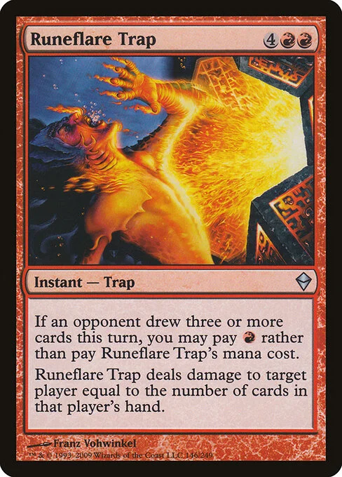 Runeflare Trap, carta Magic di tipo Instant — Trap illustrata da Franz Vohwinkel