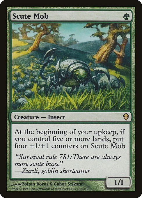 Scute Mob, carta Magic di tipo Creature — Insect illustrata da Zoltan Boros & Gabor Szikszai