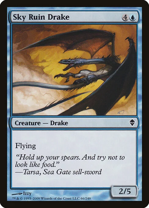 Sky Ruin Drake, carta Magic di tipo Creature — Drake illustrata da Izzy