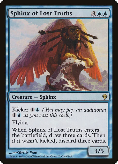 Sphinx of Lost Truths, carta Magic di tipo Creature — Sphinx illustrata da Shelly Wan